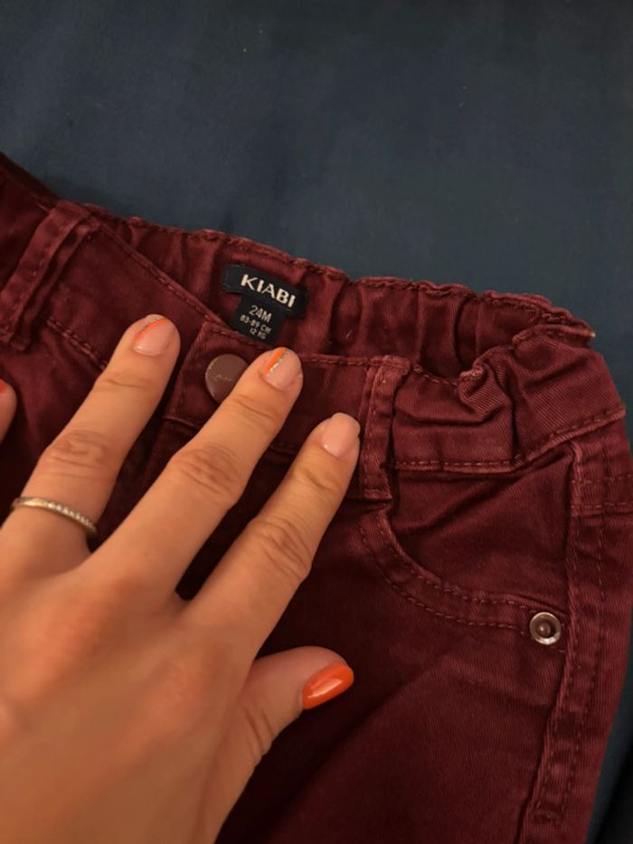 Lot de deux jeans fille T23/24 mois Kiabi/Orchestra - photo numéro 5