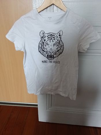 Tee-shirt Kiabi blanc et noir