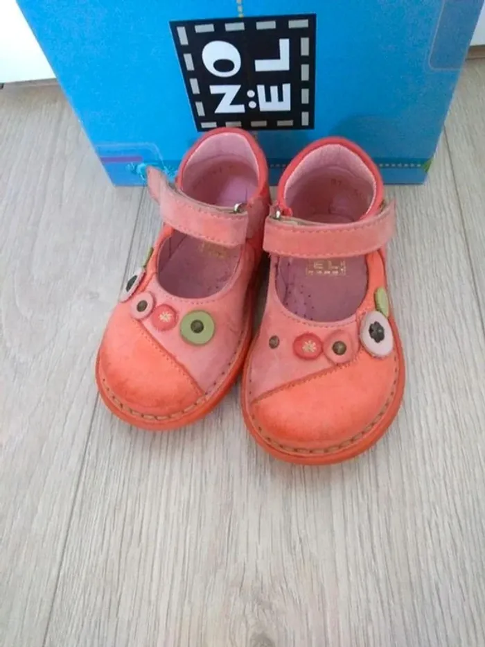 Chaussures ballerines oranges Noël pointure 21