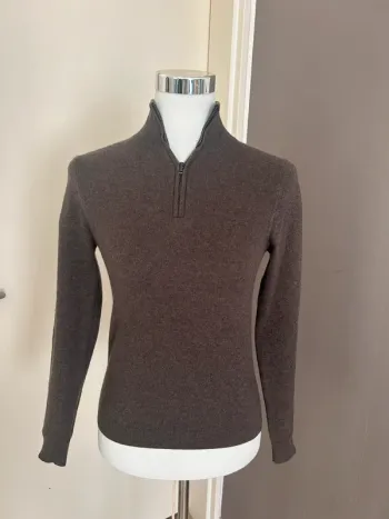 Frank Namani,pull marron femme, taille FR 36 100 % cachemire