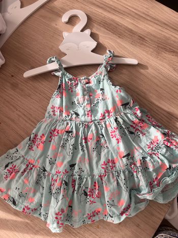 Robe fleurie bleue azure