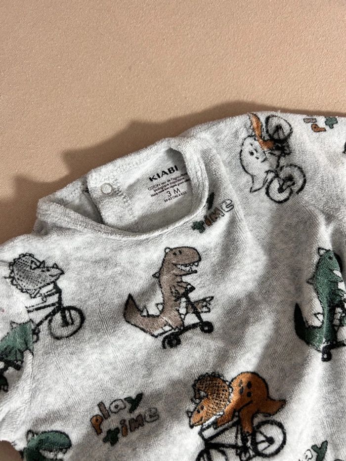 Pyjama velours dino dinosaures - photo numéro 3