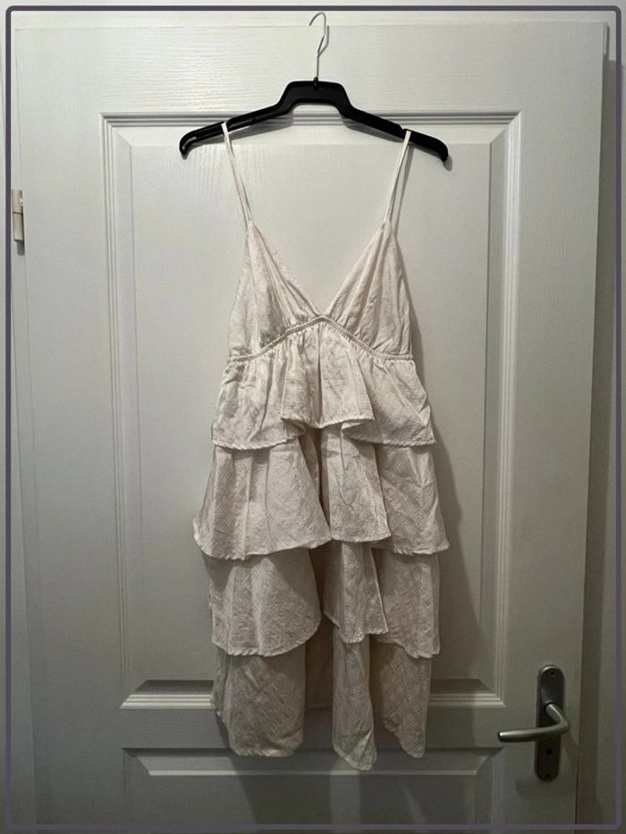 Mini robe Matix taille M blanc cassé volants - photo numéro 2