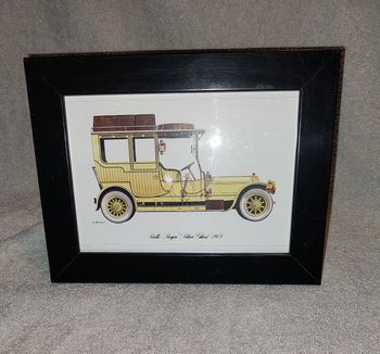 carte déco sous cadre voiture véhicule Rolls Royce Silver Ghost 1908