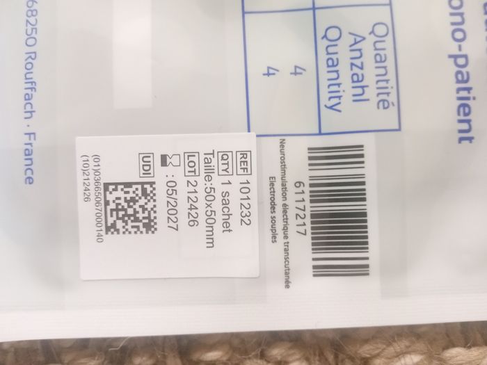 7 sachets d'électrodes de stimulation autocollantes sans fil Stimex Wireless - photo numéro 6