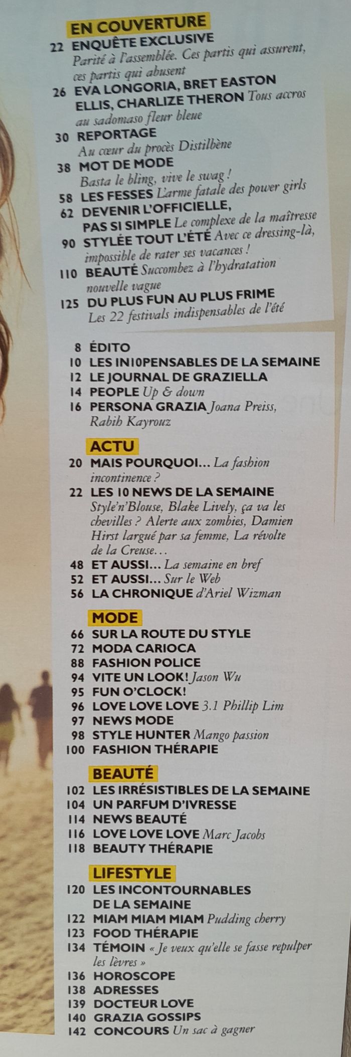 Magazine Grazia juin 2012 spécial été - photo numéro 4