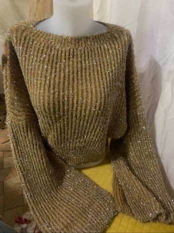 Pull jaune moutarde  brillant New collection taille unique 36-42