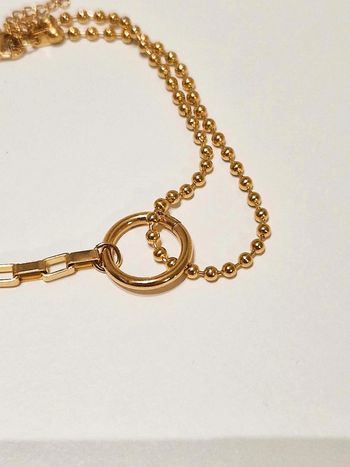 Bracelet à pendentif et chaîne de perles