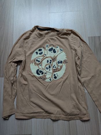 T-shirt manches longues garçon 8 ans halloween phosphorescent