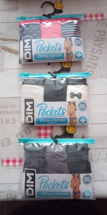 3 x 3 soit 9 slips Dim neufs taille 44/46