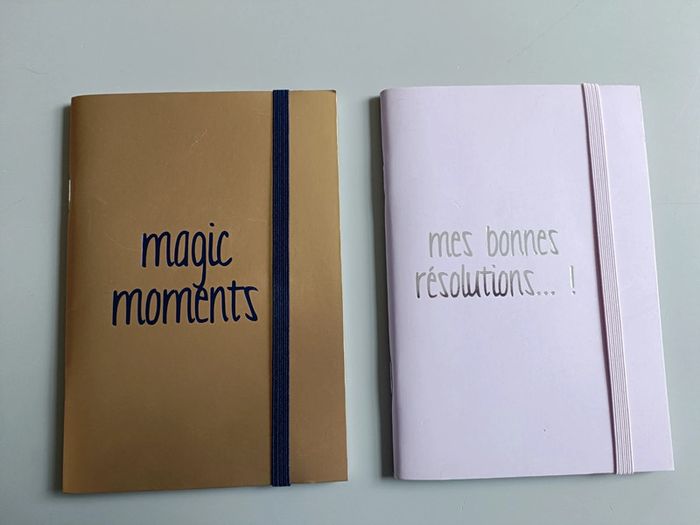 Lot 2 carnets magic moment et bonnes résolutions