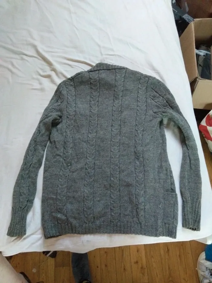 Gilet cardigan gris taille M - photo numéro 3