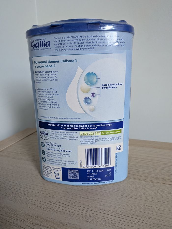 Lait infantile GALLIA CALISMA 1 (0-6MOIS) - photo numéro 2