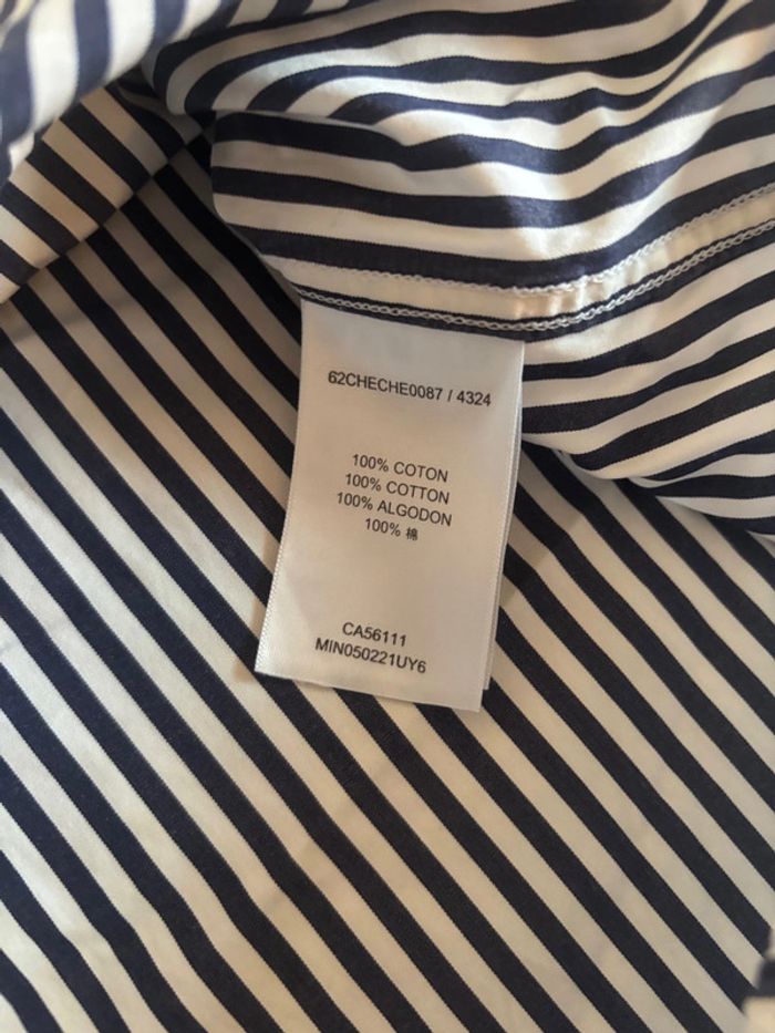 Chemise Eden Park rayée blanche et bleu - Taille L - photo numéro 9