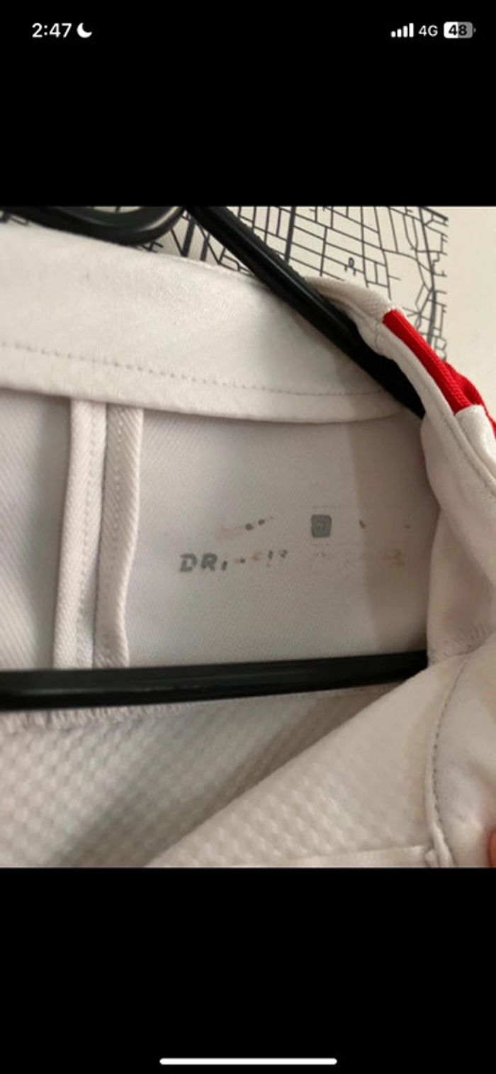 Haut entraînement PSG Nike - blanc Fly Emirates - taille M - officiel - photo numéro 4