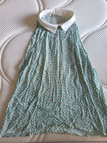 Blouse turquoise/jaune/bleue