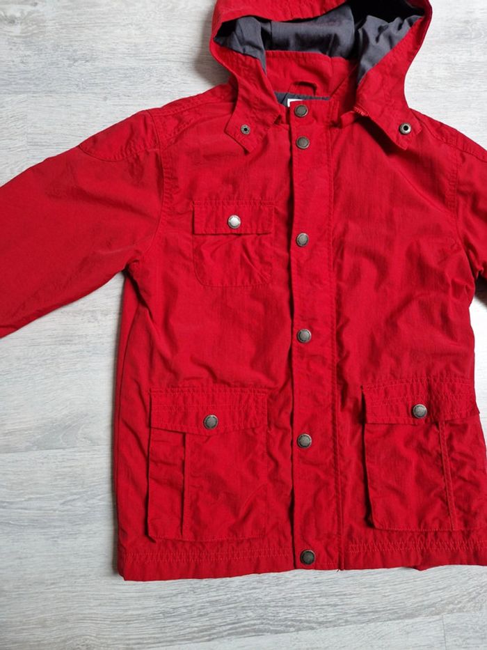 Blouson avec capuche rouge Vertbaudet 10 ans