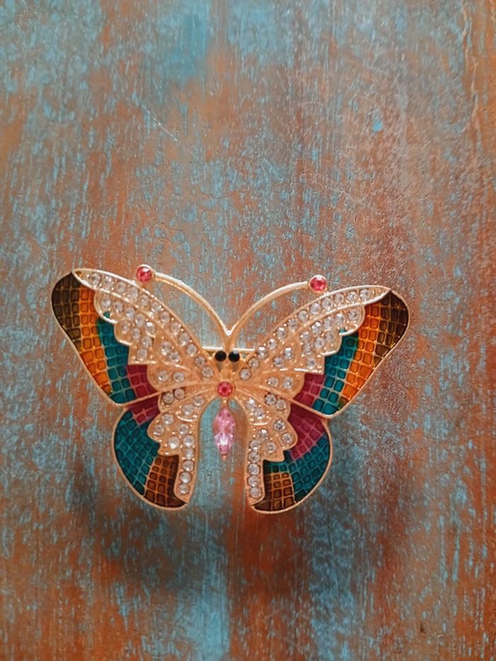Papillon coloré avec strass