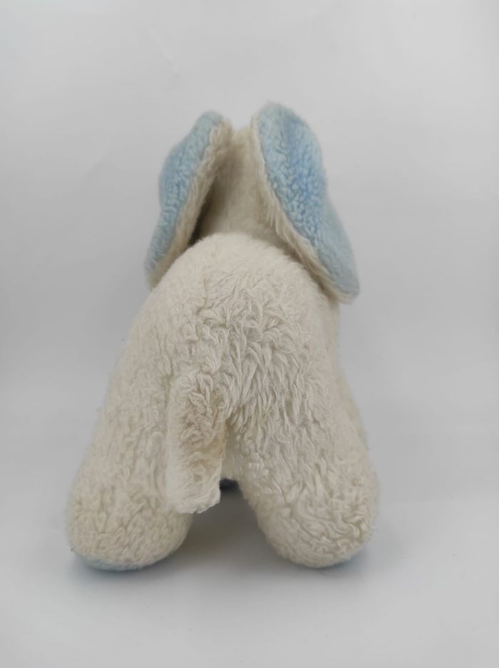 Peluche éléphant Blanc et Bleu Vintage Bettella - photo numéro 3