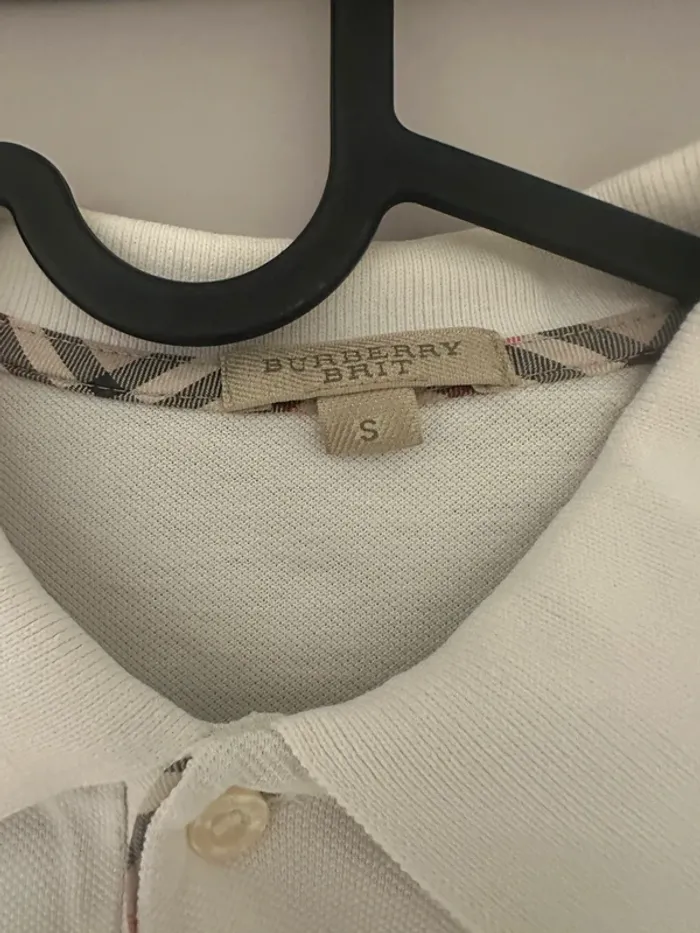 Polo Burberry blanc – Taille S - photo numéro 3