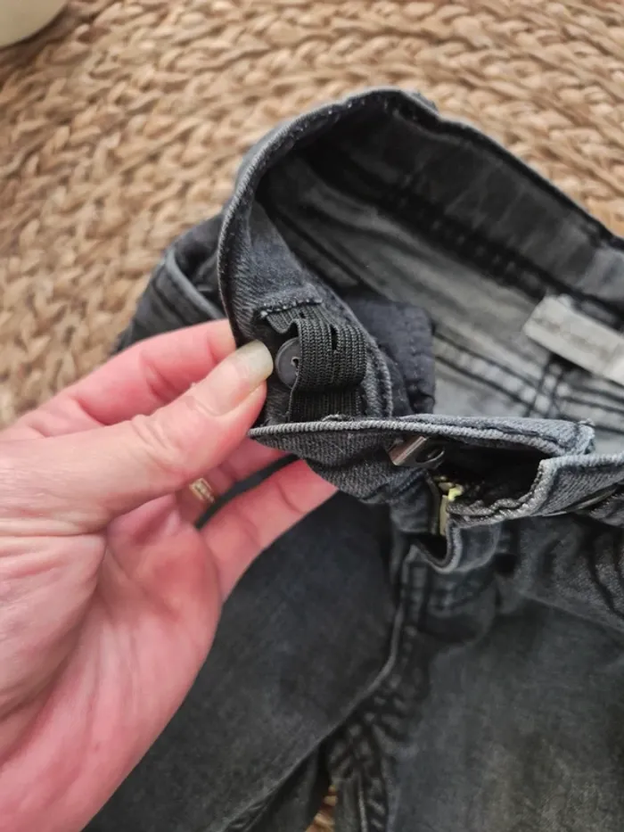 Jeans slim gris taille réglable 4 ans - photo numéro 4