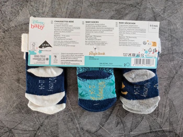 Lot de chaussettes (0/3 mois) - NEUF - photo numéro 2