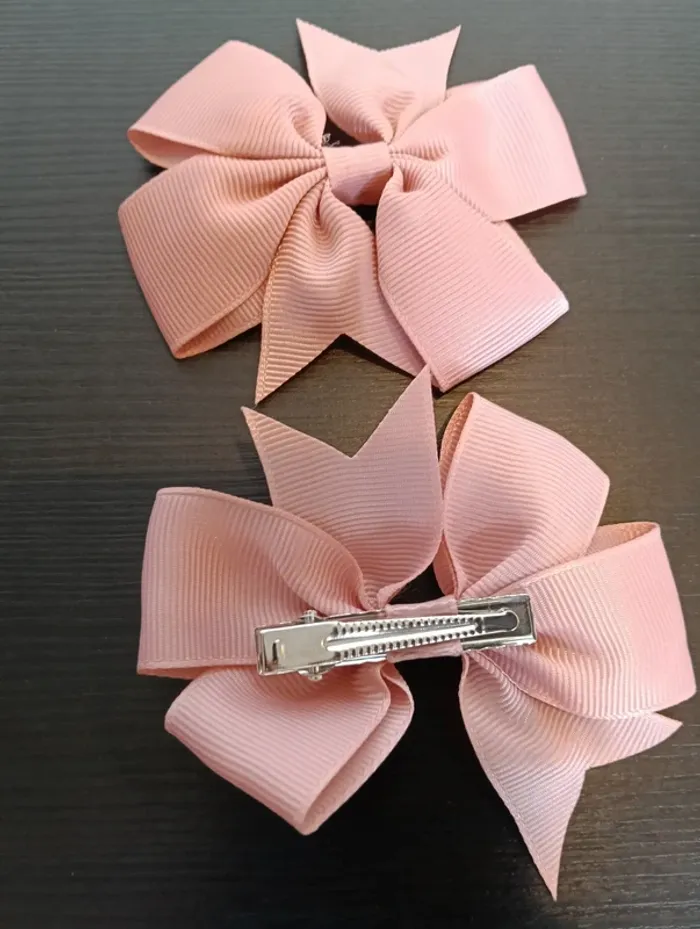 Lot 2 pinces neuf vieux rose - photo numéro 2