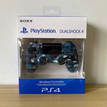Manette PS4 camouflage bleu