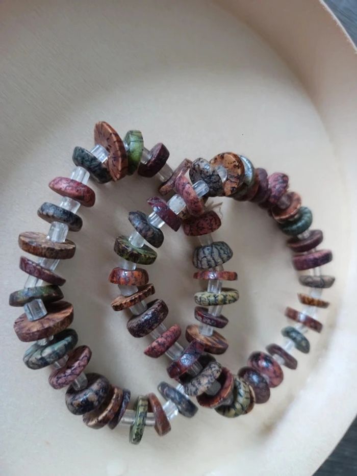 Bracelets en perles de bois - photo numéro 2