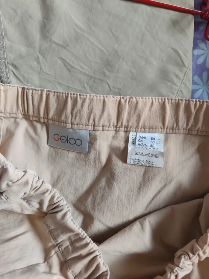 Jupe beige à fleurs Gelco 50 - photo numéro 4