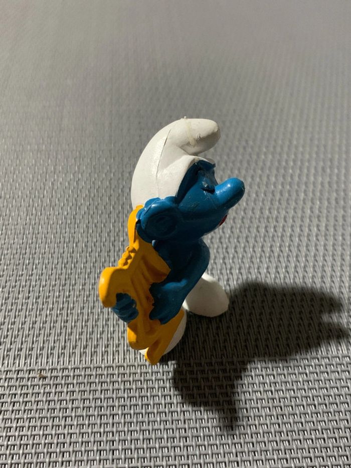Figurine Les Schtroumpfs Smurf Musicien harpe Schleich Vintage Peyo - photo numéro 3