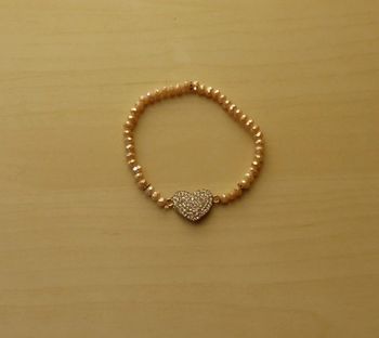 Bracelet perles avec coeur