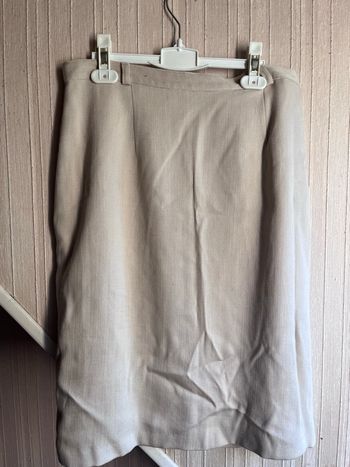 Jupe beige / crème - 30% laine - taille 38/40