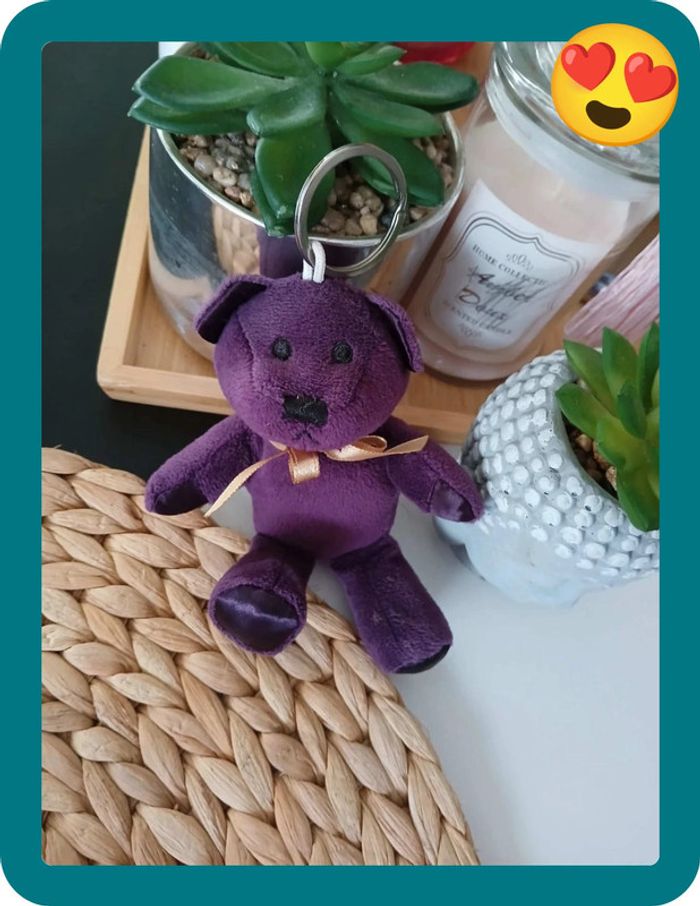 Porte clés ourson péluche Comme Neuf 🌿🌈 - photo numéro 2