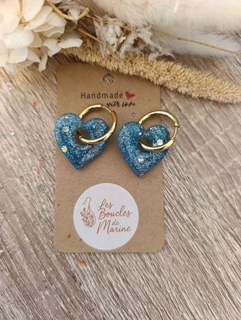 Boucles d'oreilles en résine 