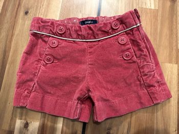 Short Velours Rose Bordeaux Okaïdi 3 Ans