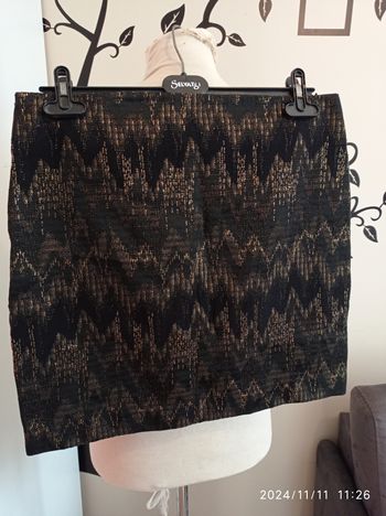 Jupe noire et or de promod 38 *Spécial FETE* réf R311 P1