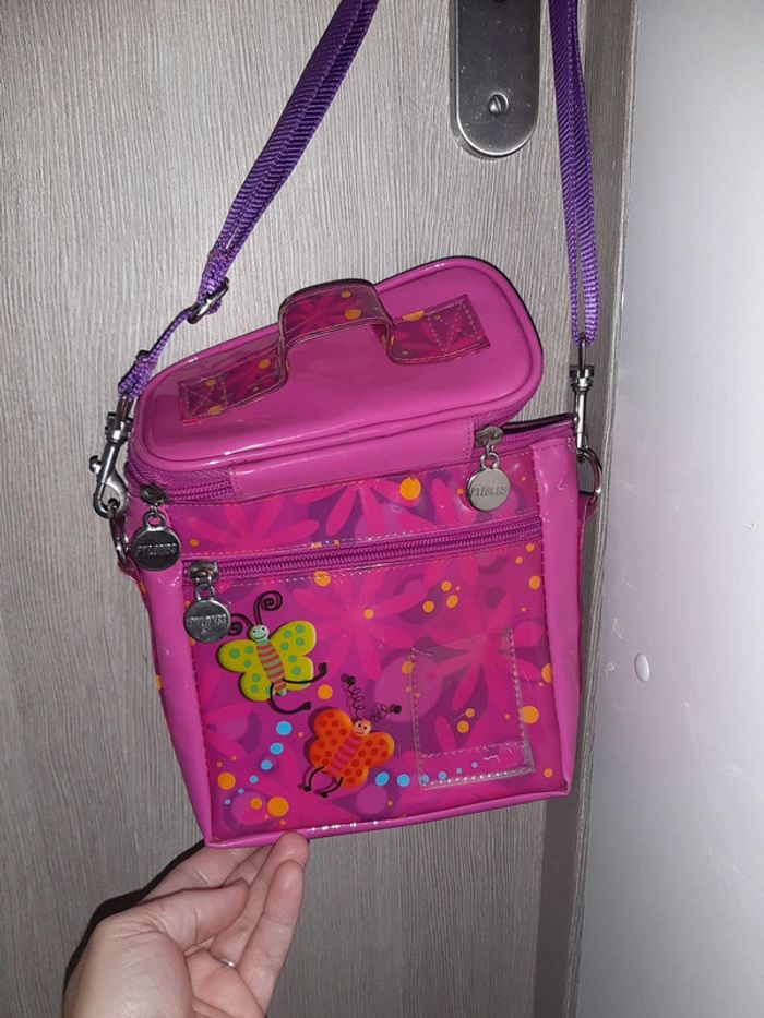 Joli Sac isotherme papillon rose pylones - photo numéro 3