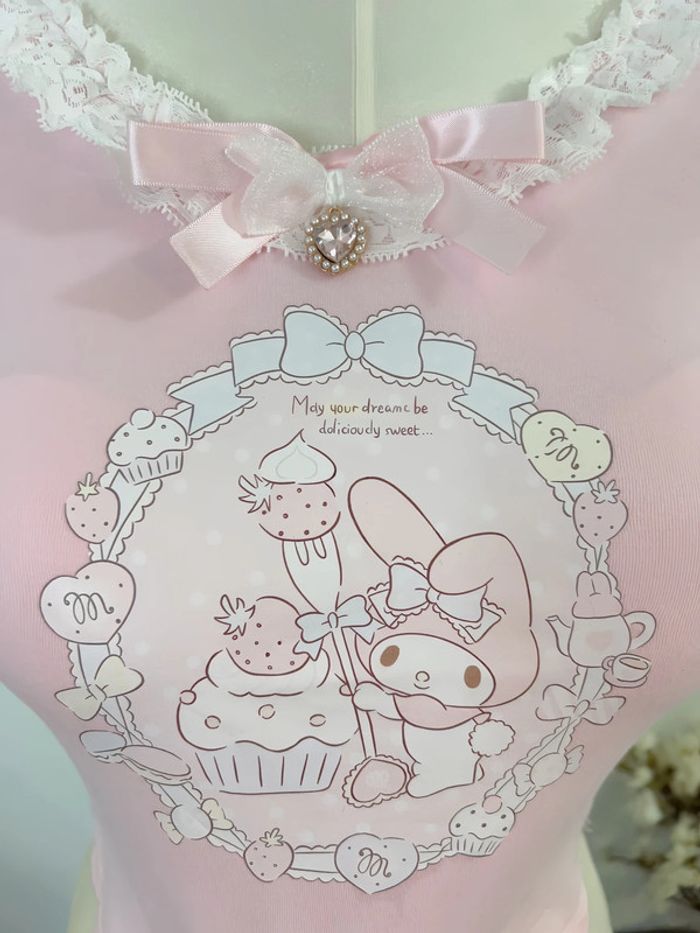 T-shirt Cute Kawaii style Sanrio Melody Lolita Barbie - photo numéro 8