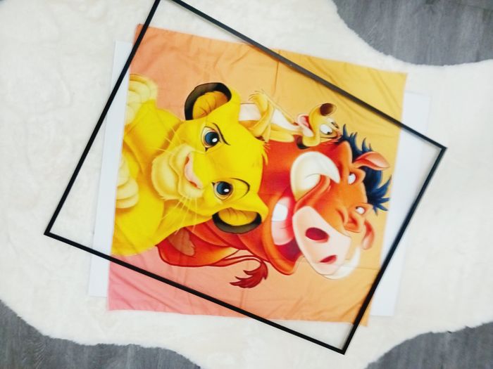 Decoration murale Impression sur toile tissus 70x70 neuf à encadrer - photo numéro 2