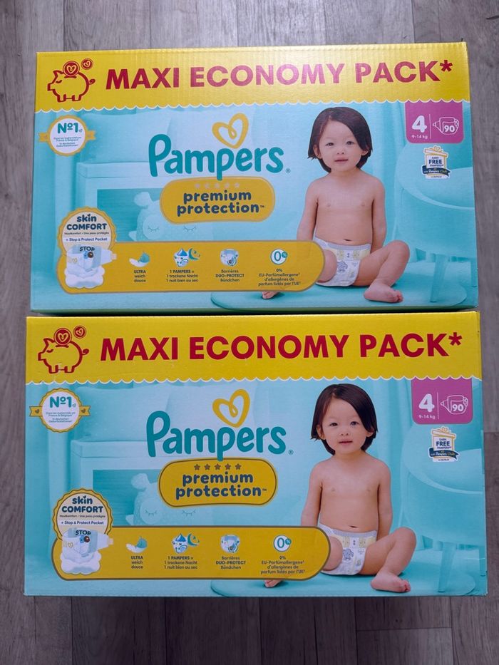 Lot de 2 maxi pack Pampers premium taille 4