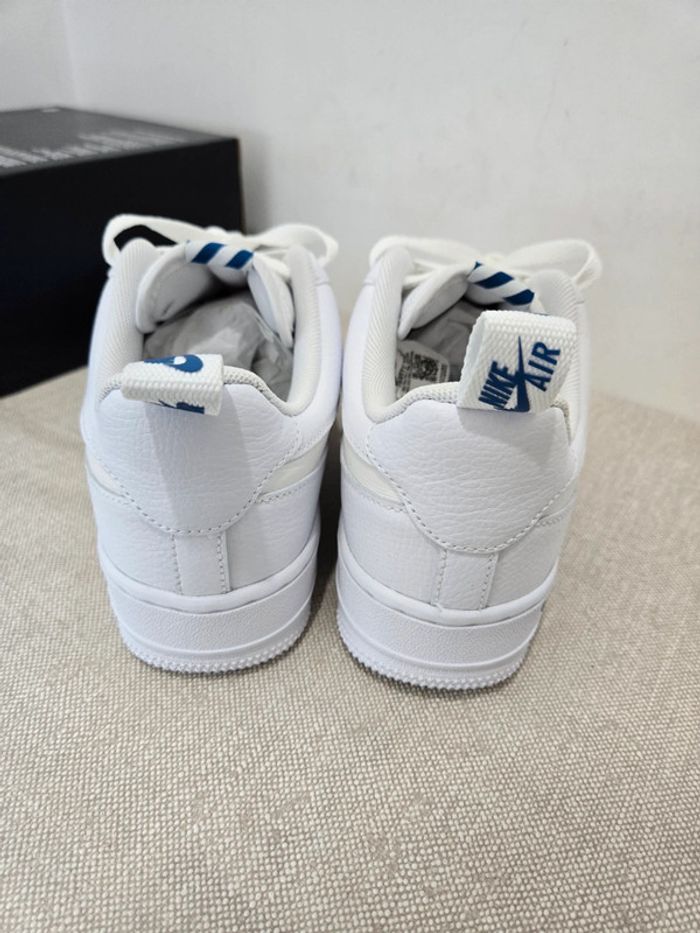 Nike air force 1 blanc bleu neuf femme fille garçon taille 38.5 - photo numéro 7