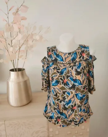 Blouse fleuries manches 3/4 Promod