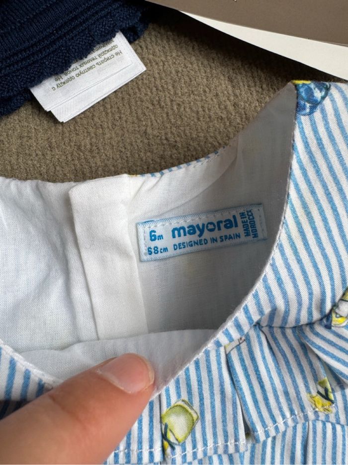 Robe rayée + boléro bleu marine Mayoral - photo numéro 3