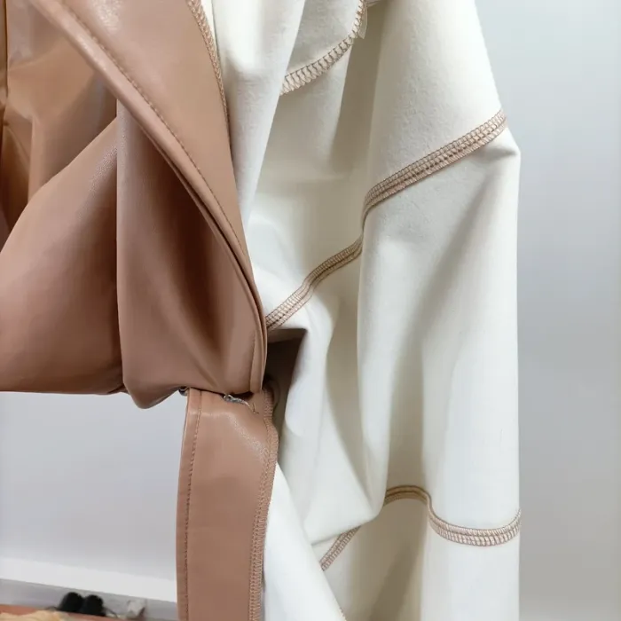 Robe nude satinée à bretelles fines, effet cuir, longueur midi, taille 40 - Pimkie A1308 - photo numéro 8