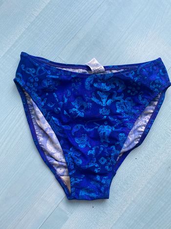 Bas de maillot de bain bleu fantasie taille S