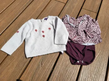 Pull + manches longues avec body intégré 12 mois sergent major