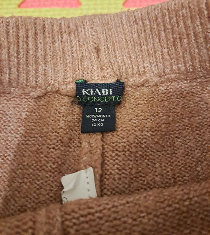 Ensemble chaud pull/pantalon marron beige, kiabi, taille 12 mois (74 cm) - photo numéro 8