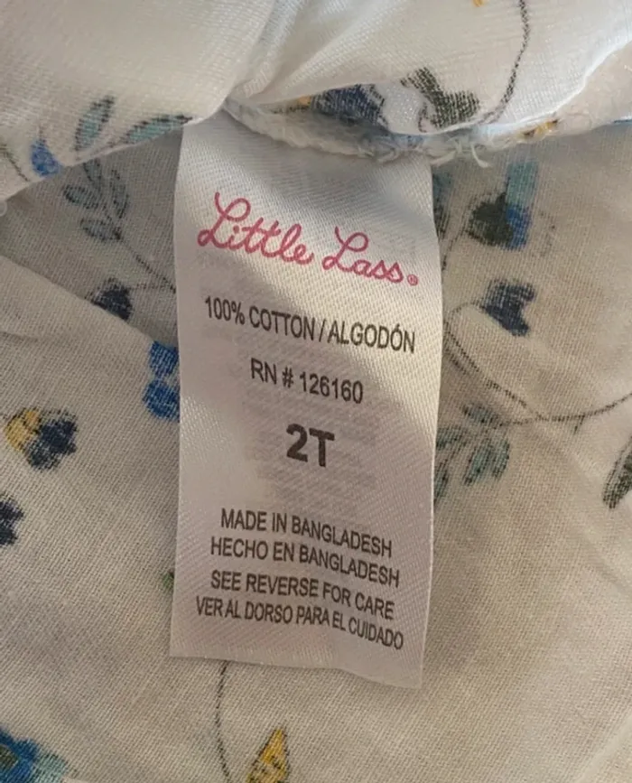 Robe à bretelles fleurie Little Lass 2 ans [ref.22B038] - photo numéro 3