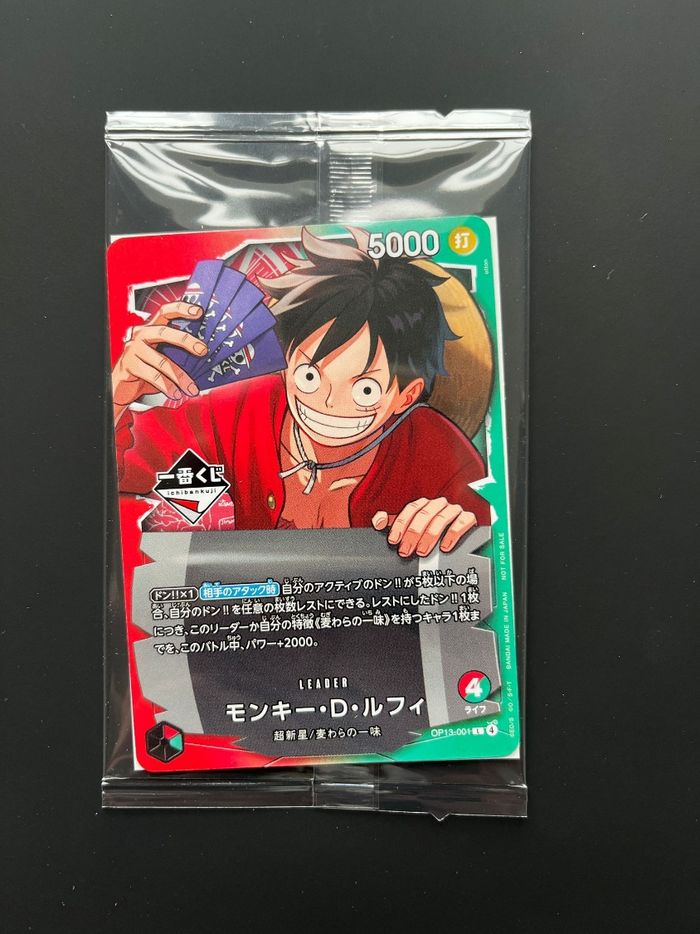 One Piece Card Game – Monkey D. Luffy OP13-001 Ichiban Kuji – Scellée